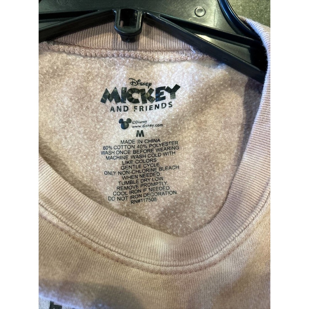 Mickey Mouse & Friends Women's Pink Tie Dye Sweatshirt Size M - Picture 4 of 5